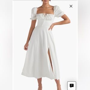 House of CB Tallulah Puff Sleeve Midi Dress, size small